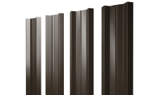 Штакетник М-образный A с прямым резом Grand Line 0,5 Velur X RR 32 темно-коричневый