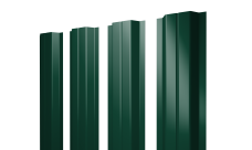 Штакетник П-образный A с прямым резом Grand Line 0,45 Drap TX RAL 6005 зеленый мох