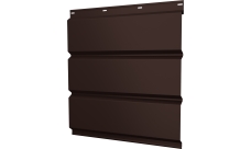 Софит металлический Классик v01 Grand Line без перфорации 0,5 Satin с пленкой RAL 8017 шоколад