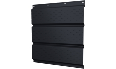 Софит металлический Классик v01 Grand Line полная перфорация 0,5 Drap TX с пленкой RAL 7024 мокрый асфальт