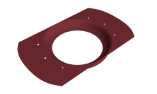 Воронка врезная круглая Vortex Project 146мм RAL 3005 красное вино