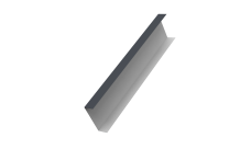 Декоративная накладка на столб универсальная 62х55 для забора жалюзи Grand Line 0,5 Atlas X RAL 7024 мокрый асфальт (3м)