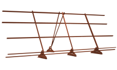 Ограждение кровельное со снегозадержателем на фальц Grand Line 1,2х3м RAL 8004