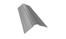 Планка конька фигурного 100x100 0,45 PE с пленкой RAL 7004 сигнальный серый (2м)