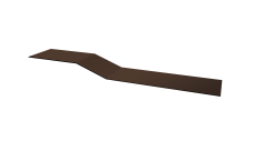 Планка крепежная фальц Grand Line 0,5 Rooftop Бархат RAL 8017 шоколад (2м)