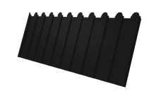 Профнастил С8A v01 фигурный Grand Line 0,45 Drap TR RAL 9005 черный