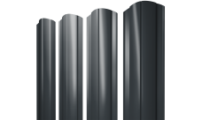 Штакетник Круглый фигурный Grand Line 0,5 Rooftop Бархат RAL 7016 антрацитово-серый