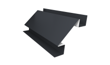 Угол внутренний сложный 75мм Grand Line 0,5 PurLite Matt RAL 7024 мокрый асфальт (2м)