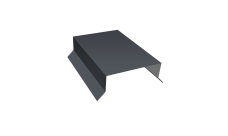 Парапетная крышка прямая 100мм 0,45 Drap TR RAL 7024 мокрый асфальт (2,5м)