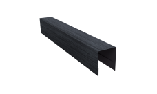 Планка боковая для забора из сайдинга ЭкоБрус 0,45 Print Premium Grey Wood TwinColor (2,06м)