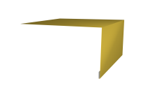 Планка околооконная простая 250х50 Grand Line 0,45 PE с пленкой RAL 1018 цинково-желтый (2м)