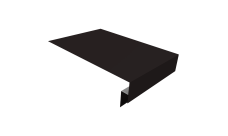 Планка околооконная сложная 300х50х18 (j-фаска) 0,45 PE с пленкой RAL 9005 черный (3м)