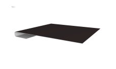 Планка завершающая 0,45 Drap TX RAL 9005 черный (2м)