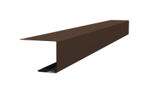 Планка завершающая фальц 0,45 Drap TR RAL 8017 шоколад (2м)
