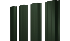 Штакетник П-образный A с прямым резом Grand Line 0,5 Satin Matt TX RAL 6020 хромовая зелень