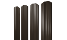 Штакетник Twin фигурный Grand Line 0,5 Atlas X RR 32 темно-коричневый