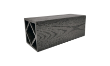 Столб ДПК Grand Line 100х100мм тиснение (на трубу) Серый 3м (ШТх4)