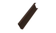 Декоративная накладка на столб универсальная 80х80 для забора жалюзи 0,45 Drap TwinColor RAL 8017 шоколад (1,8м)