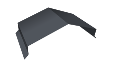 Парапетная крышка угольная 250мм Grand Line 0,45 Drap TwinColor RAL 7024 мокрый асфальт (3м)