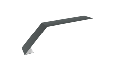 Планка карнизная для мягкой кровли 100х60 Grand Line 0,45 PE с пленкой RAL 7005 мышино-серый (2м)