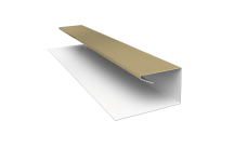 Планка П-образная завершающая сложная Корабельная Доска Grand Line 0,4 PE с пленкой RAL 1014 слоновая кость (2м)