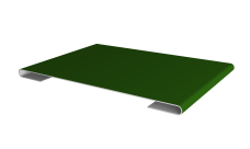 Планка стыковочная Grand Line 0,45 PE с пленкой RAL 6002 лиственно-зеленый (2м)