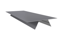 Планка стыковочная составная верхняя Экобрус Grand Line 0,45 PE с пленкой RAL 7004 сигнальный серый (2м)