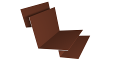 Угол внутренний сложный 90 градусов Grand Line 0,5 Satin с пленкой RAL 8004 терракота (2м)