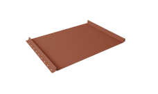 Кликфальц Grand Line 0,5 Satin Matt с пленкой на замках RAL 8004 терракота