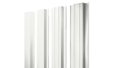 Штакетник Прямоугольный с прямым резом Grand Line 0,45 PE-Double RAL 9003 сигнальный белый
