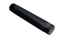 Труба круглая соединительная GL PE Matt 90 мм 1 м RAL 9005 черный