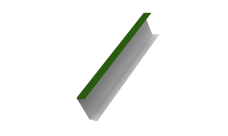 Декоративная накладка на столб универсальная 80х80 для забора жалюзи 0,45 PE RAL 6002 лиственно-зеленый (1,8м)