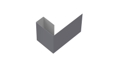 Финишный профиль фибросайдинга Grand Line 0,5 Satin с пленкой RAL 7004 сигнальный серый (3м)