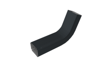 Колено трубы гофрированное Vortex Lite Matt 76х102мм RAL 7016 антрацитово-серый