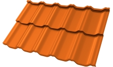 Профиль волновой "Квинта Уно" ("Kvinta Uno") 0,45 ПЭ RAL 2004 оранжевый