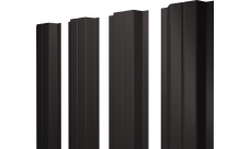 Штакетник П-образный A с прямым резом Grand Line 0,5 Satin RR 32 темно-коричневый