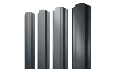 Штакетник Прямоугольный фигурный Grand Line 0,45 Drap TX RAL 7016 антрацитово-серый