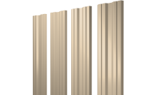 Штакетник Twin с прямым резом Grand Line 0,45 Drap TX RAL 1015 светлая слоновая кость
