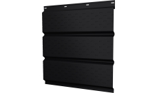 Софит металлический Классик v01 Grand Line полная перфорация 0,45 PE с пленкой RAL 9005 черный