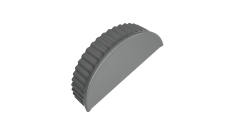 Заглушка малая торцевая Grand Line 0,45 PE RAL 9006 бело-алюминиевый