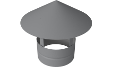 Дымник на трубу круглый d100 0,5 Satin с пленкой RAL 7004 сигнальный серый