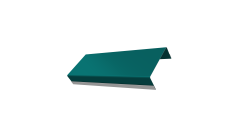 Ламель обратная стартовая/финишная забора жалюзи Texas 53мм для калиток и ворот (с заполнением ламелями 125) 0,45 PE RAL 5021 водная синь