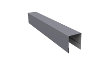 Планка боковая для забора из сайдинга (Квадро брус, Вертикаль) 0,5 Satin RAL 7004 сигнальный серый (2м)