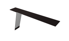 Планка карнизная фальц 130х80 0,5 PurLite Matt RAL 9005 черный (2м)