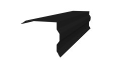 Планка торцевая фигурная 100х85 0,45 Drap-double TX RAL 9005 черный (2м)