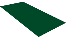 Плоский лист Grand Line 0,5 Satin с пленкой RAL 6005 зеленый мох