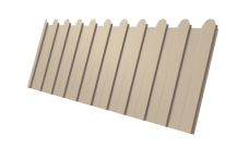 Профнастил С8A v01 фигурный 0,45 PE с пленкой RAL 1015 светлая слоновая кость