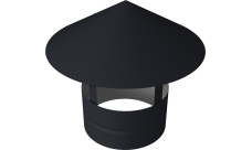 Дымник на трубу круглый d250 0,45 Drap ST с пленкой RAL 7024 мокрый асфальт