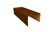 Крышка для забора из сайдинга (Квадро брус, Корабельная Доска, ЭкоБрус new) 0,45 Print Premium Golden Wood Intense FTC (2,5м)