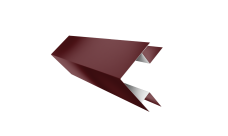 Планка угла внешнего сложного Блок-Хаус new Grand Line 0,45 Drap TX RAL 3005 красное вино (2м)